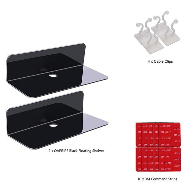 Details about   Floating Wall Shelves Set of 2,Damage-Free Expand Wall Space,Small Display Shelf